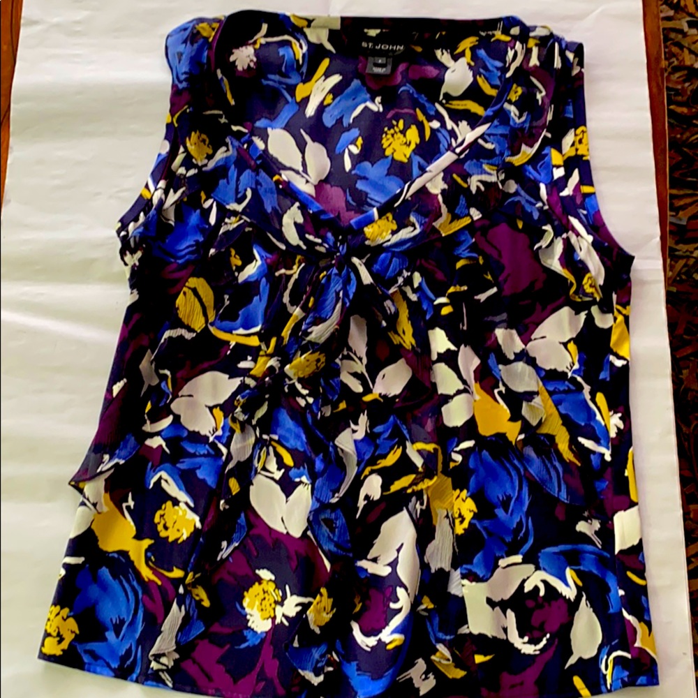 St. John classic silk top